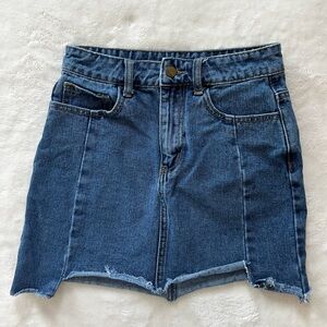Blue Denim Mini Skirt